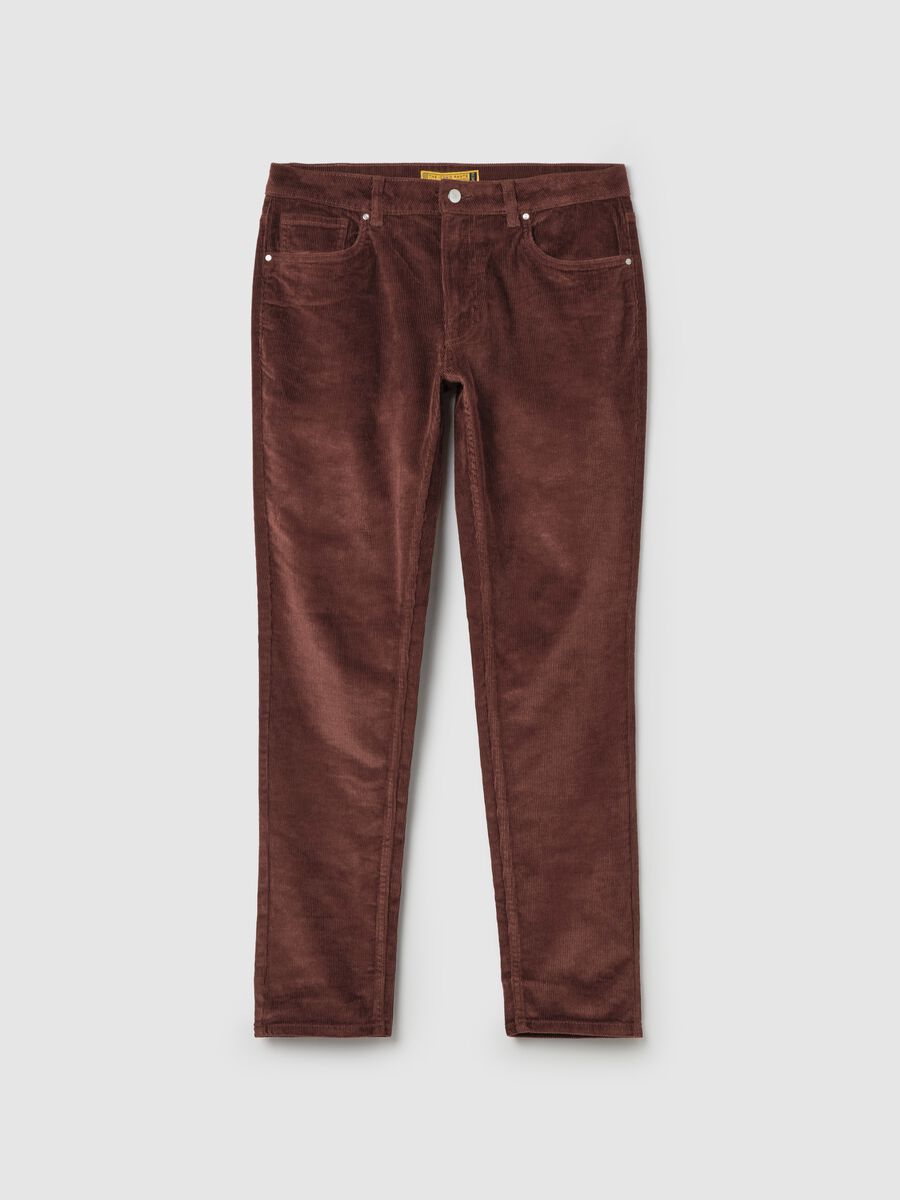 Trousers with five pockets in corduroy_4