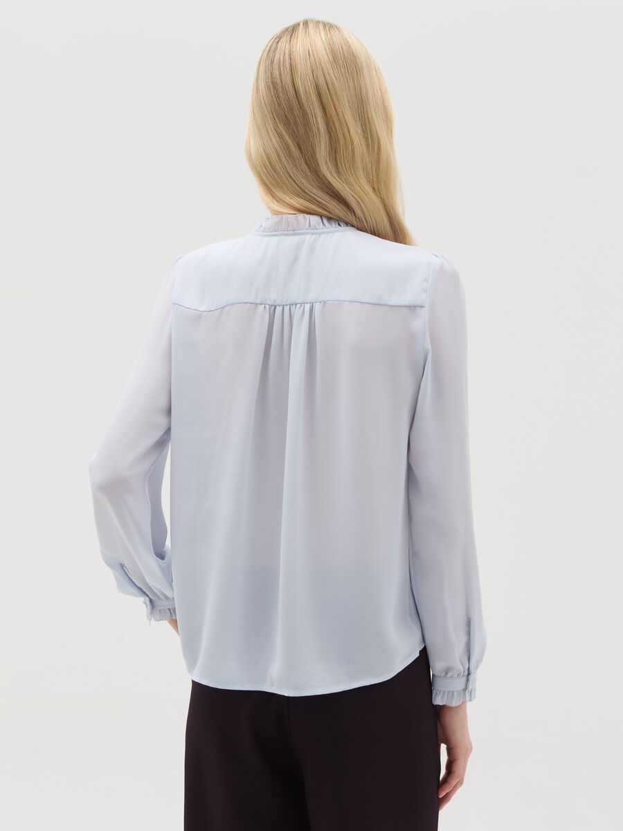 Semi-sheer blouse with frill_2