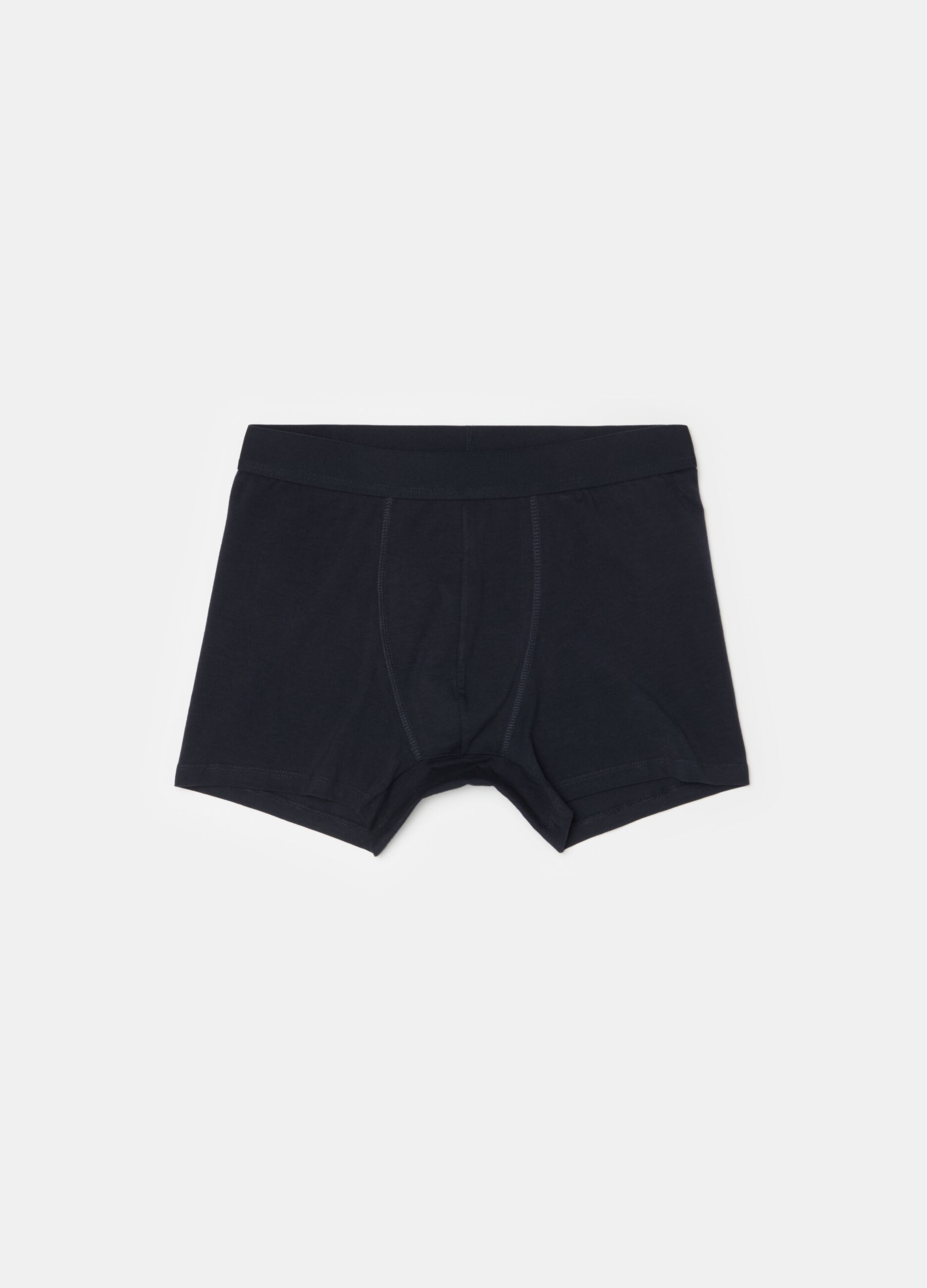 Organic cotton boxer shorts with external elastic