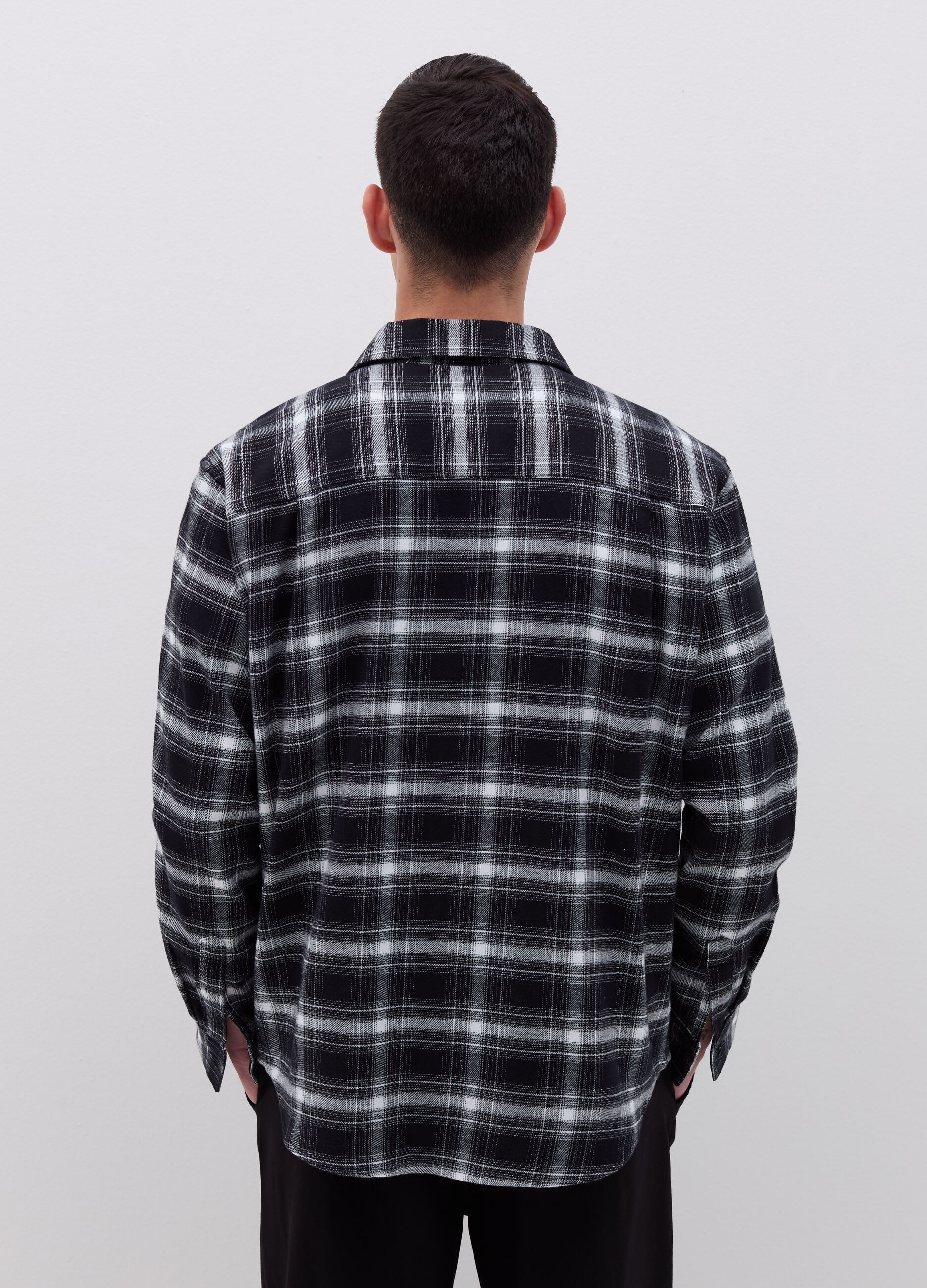 Flannel shirt with check pattern