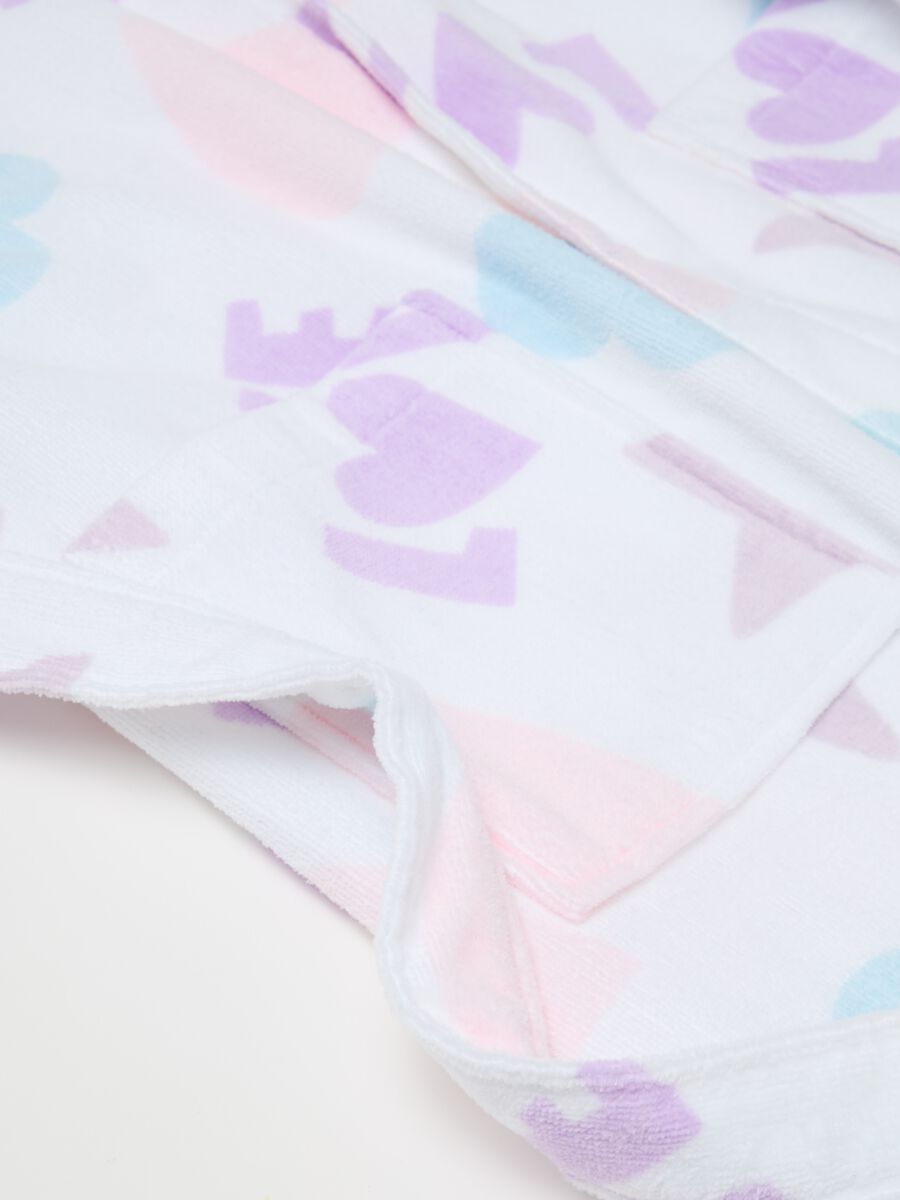 Bathrobe in organic cotton with "LOVE" print_2