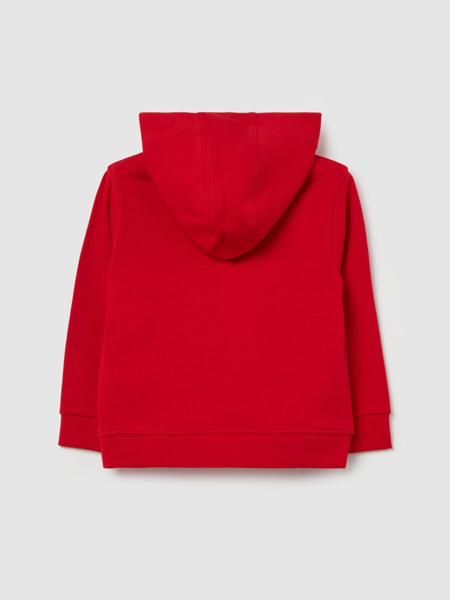 Full-zip sweatshirt in French terry with hood_1