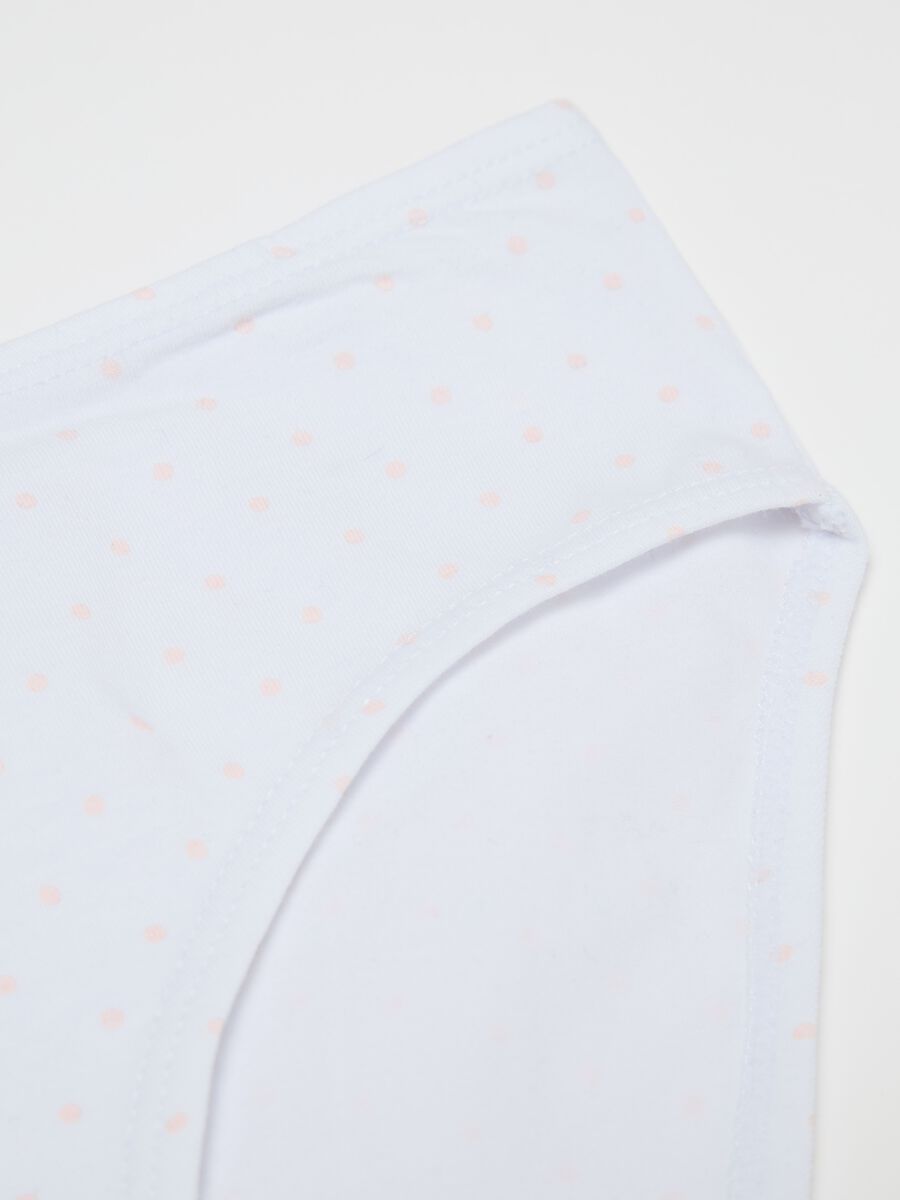 Organic cotton briefs with polka dot pattern_2