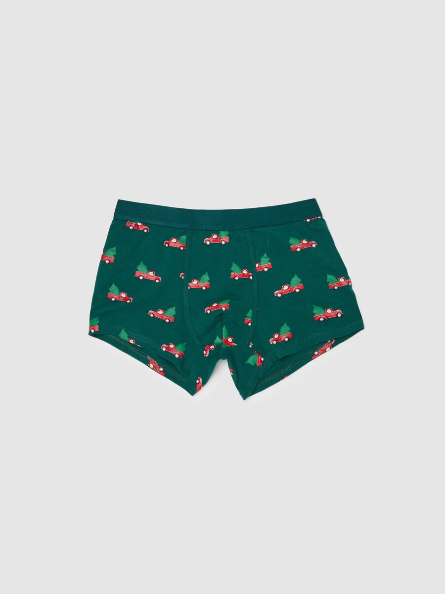 Stretch organic cotton boxer shorts with all-over print_4