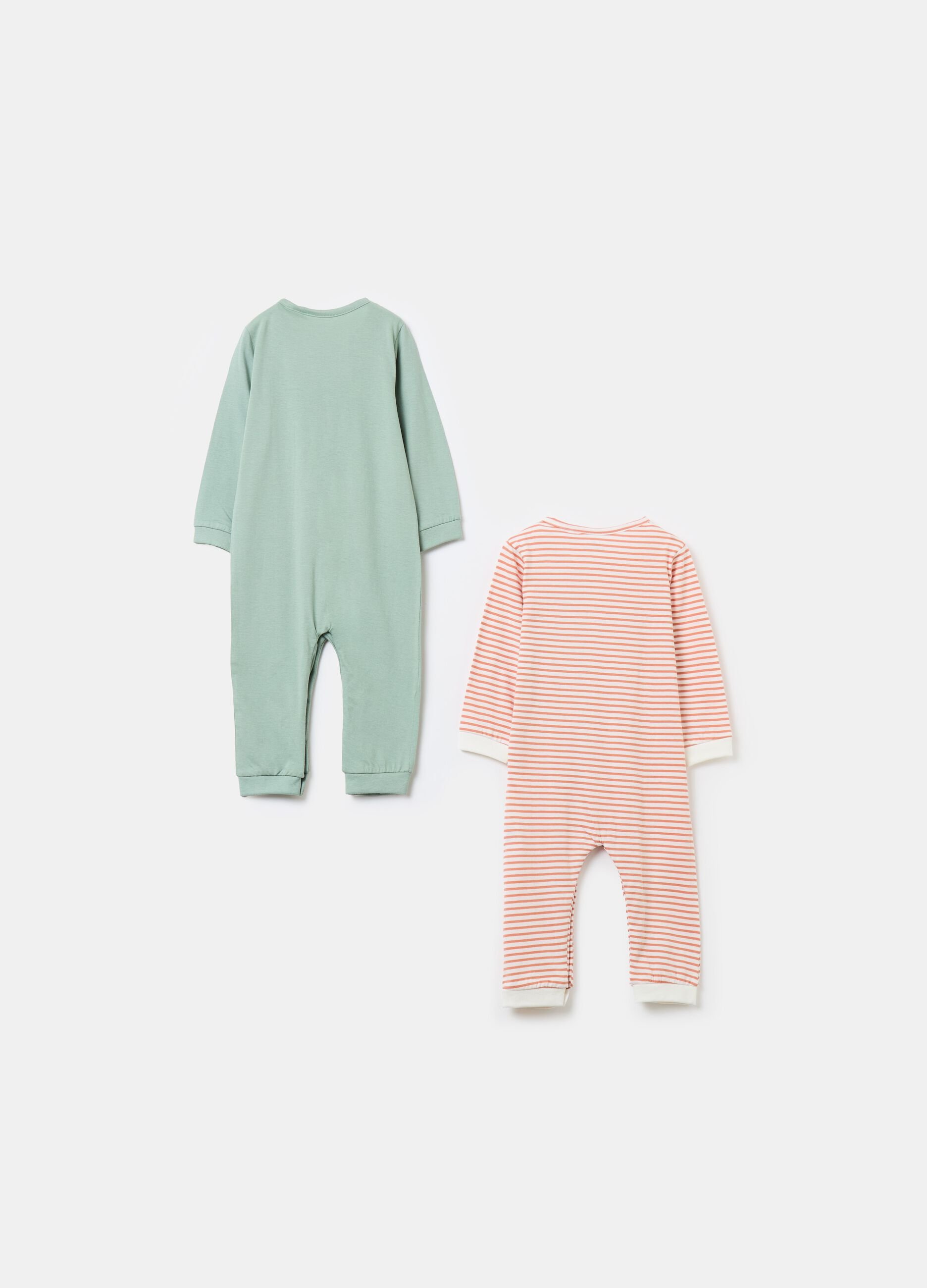 Two-pack onesies in organic cotton with print