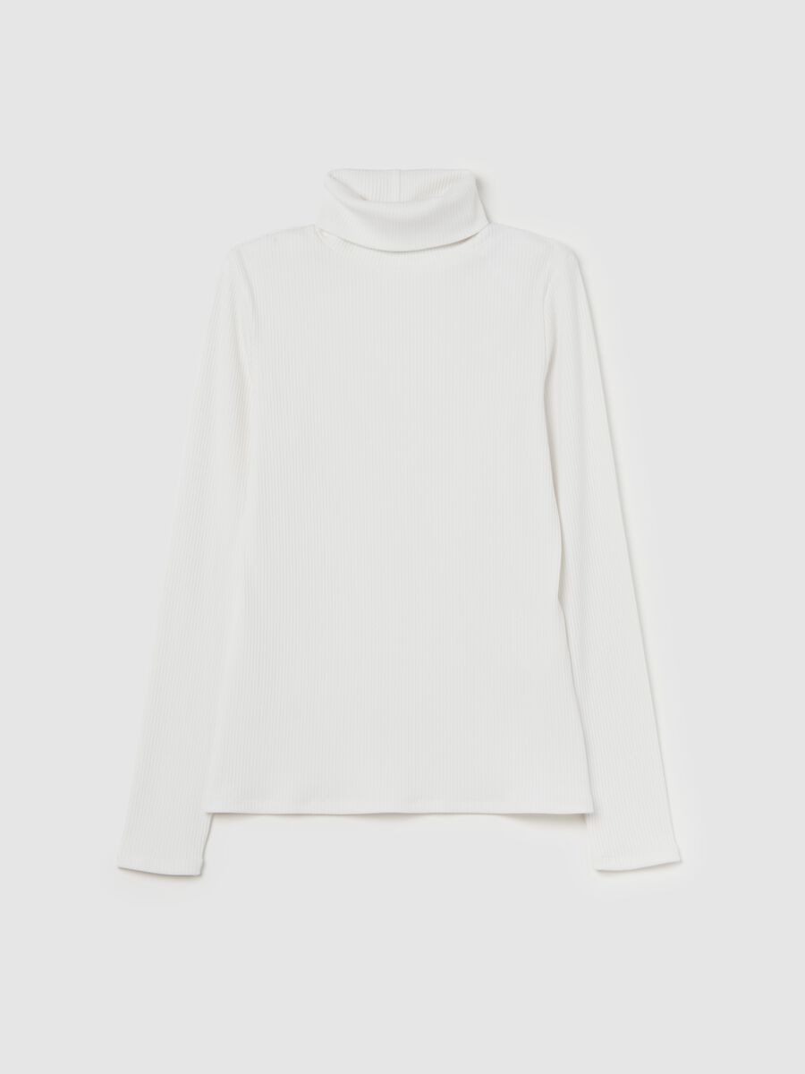 Contemporary flat-ribbed turtleneck pullover_4