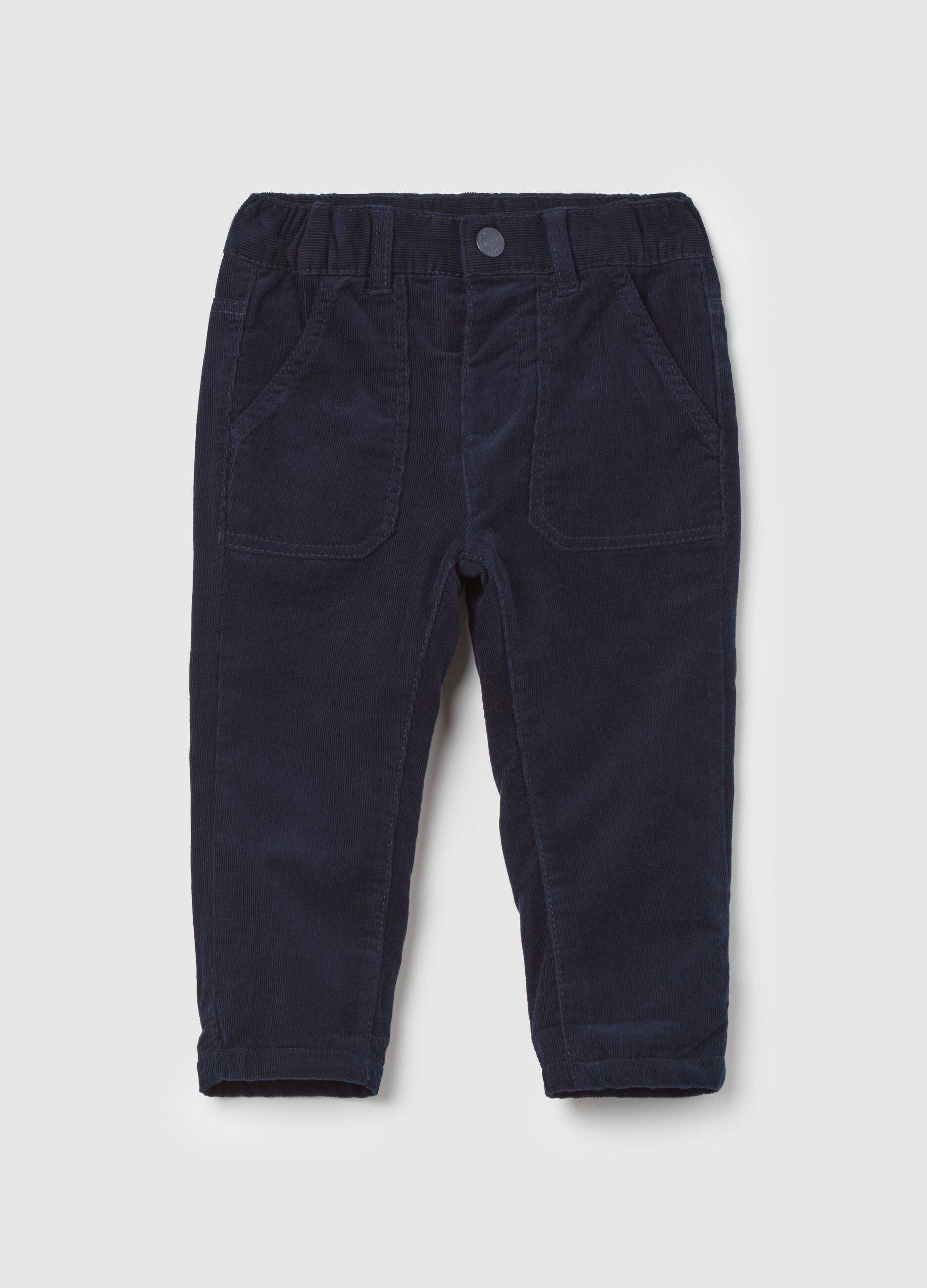 Corduroy trousers with pockets