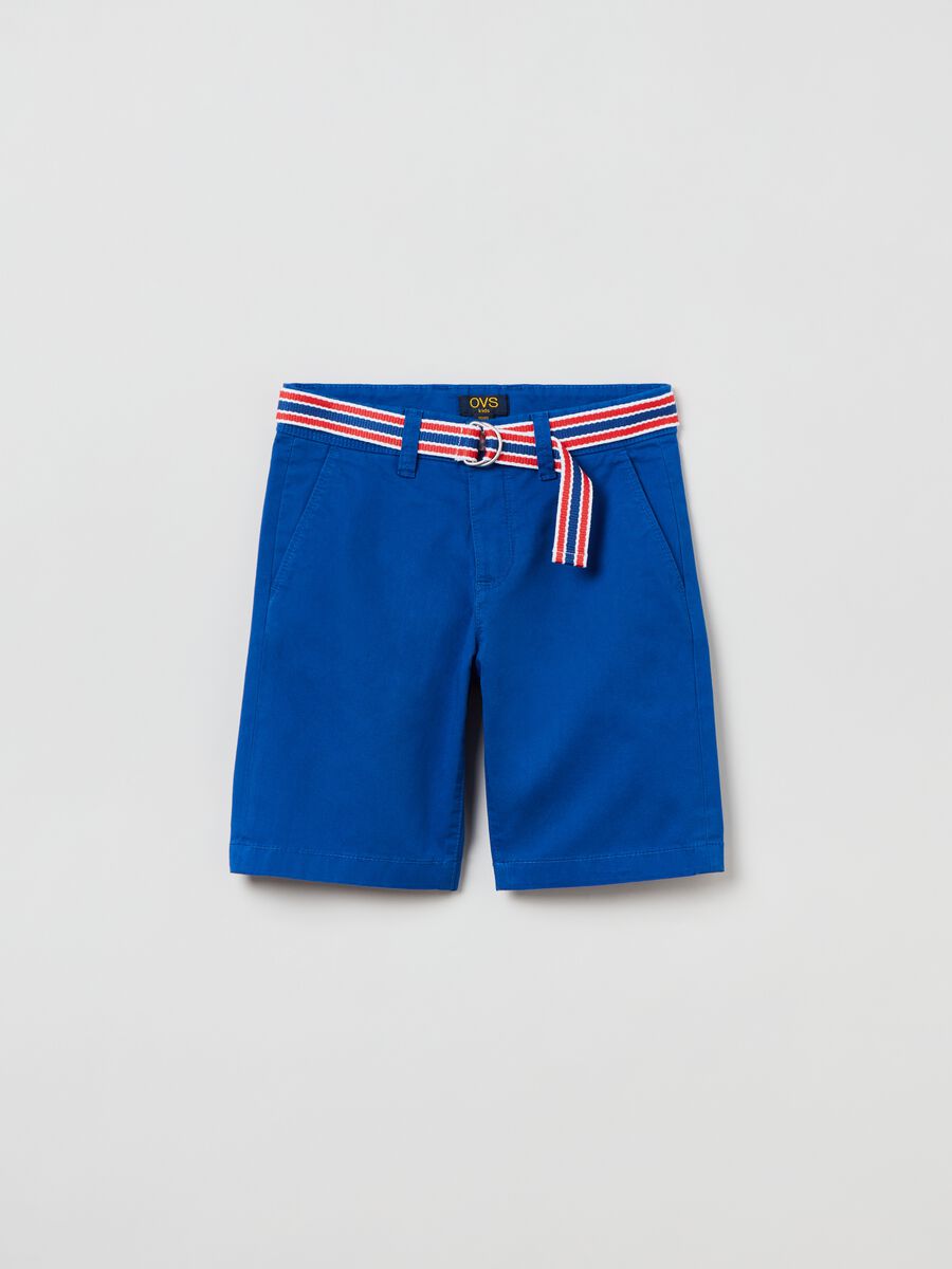 Chino shorts with belt_0