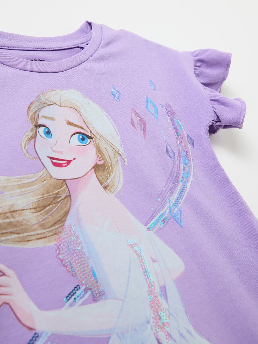 T-shirt with sequins and Elsa print_2