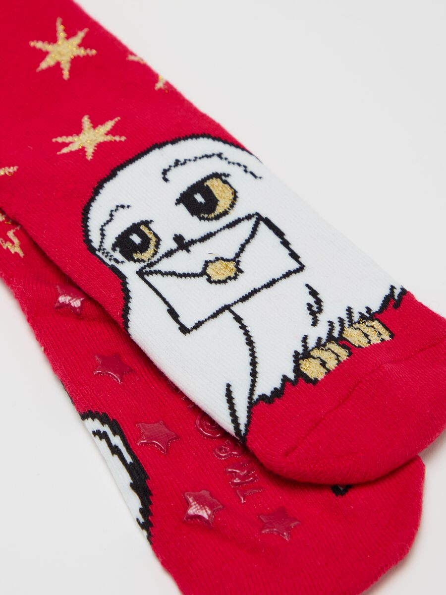 Slipper socks with Harry Potter Hedwig design_2