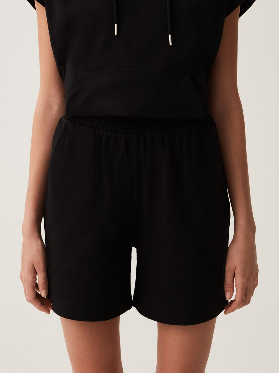 Fitness high-waisted cotton shorts_1