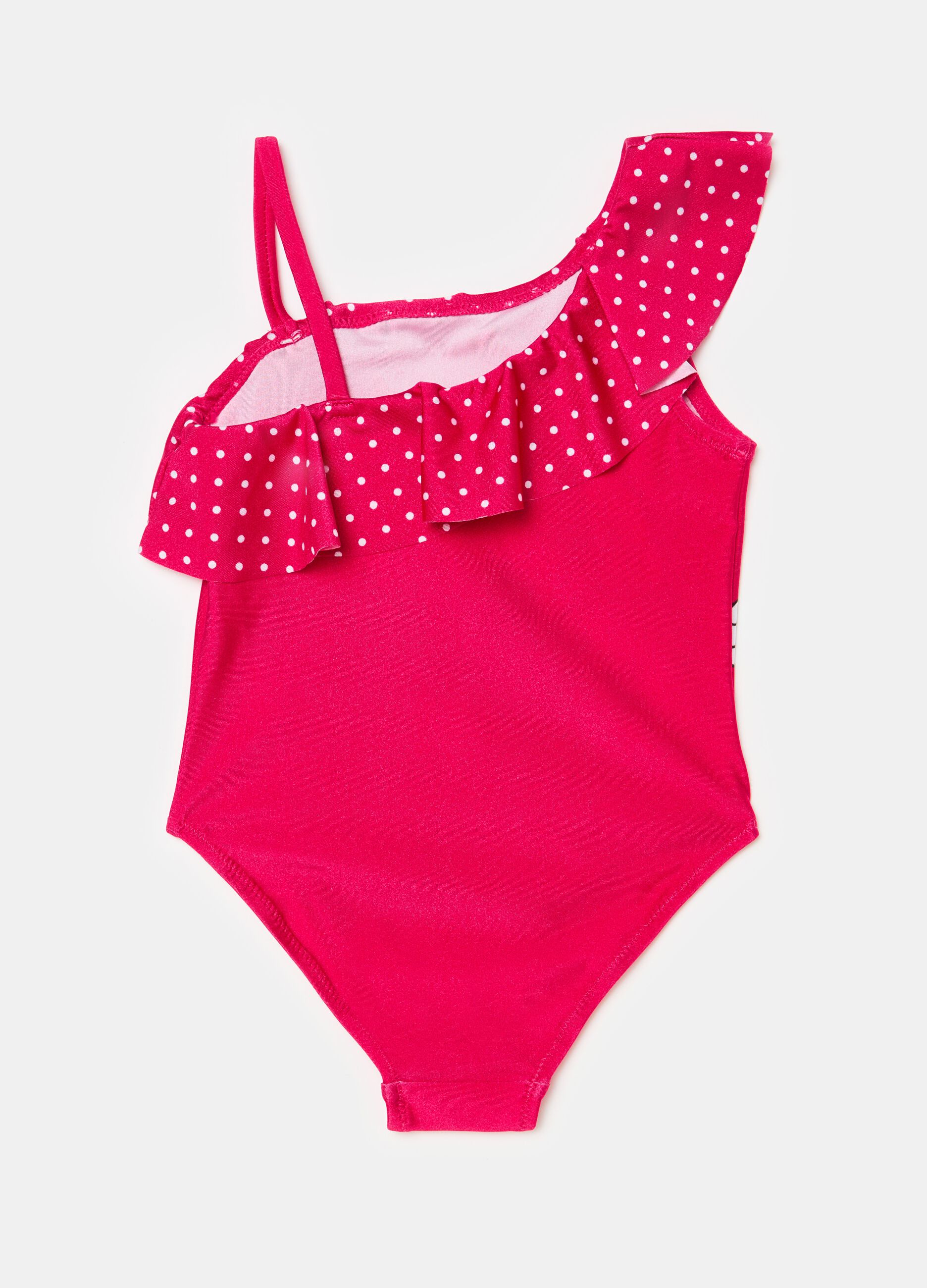 One-piece swimsuit with Minnie Mouse print