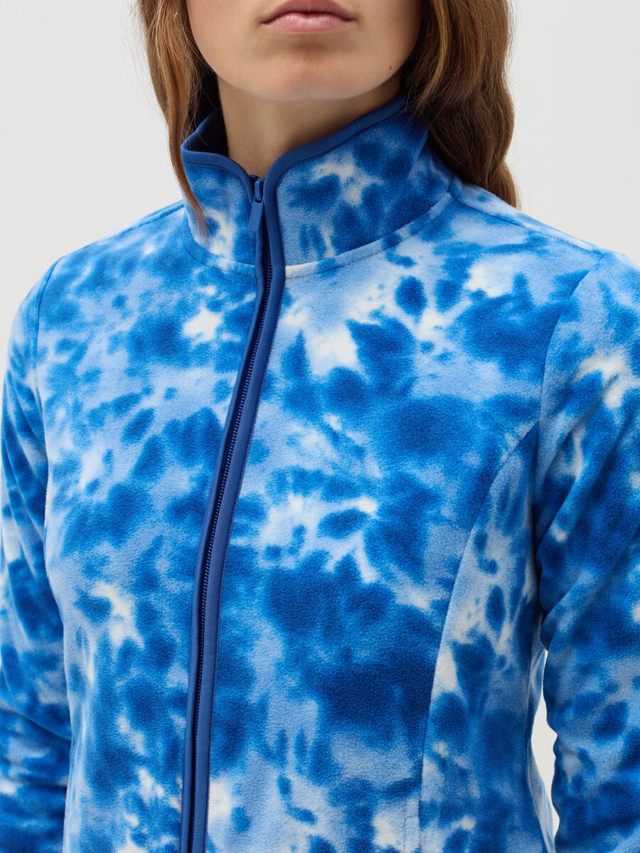 Tie-dye full-zip sweatshirt in fleece_3