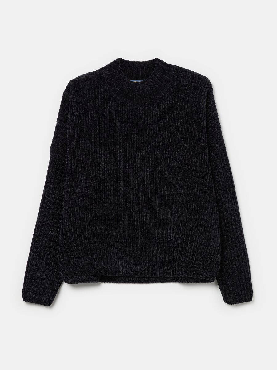 Chenille pullover with mock neck_4