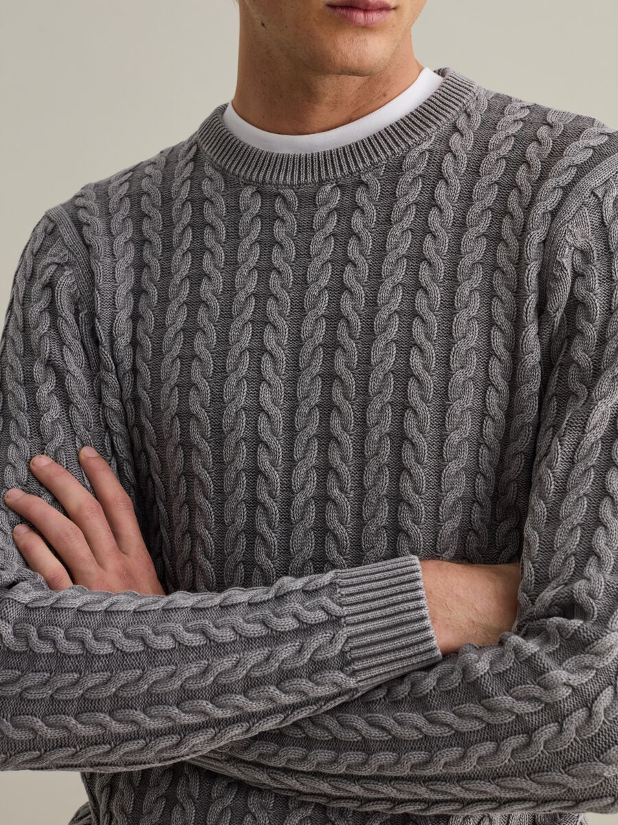 Cable-knit cotton pullover_3