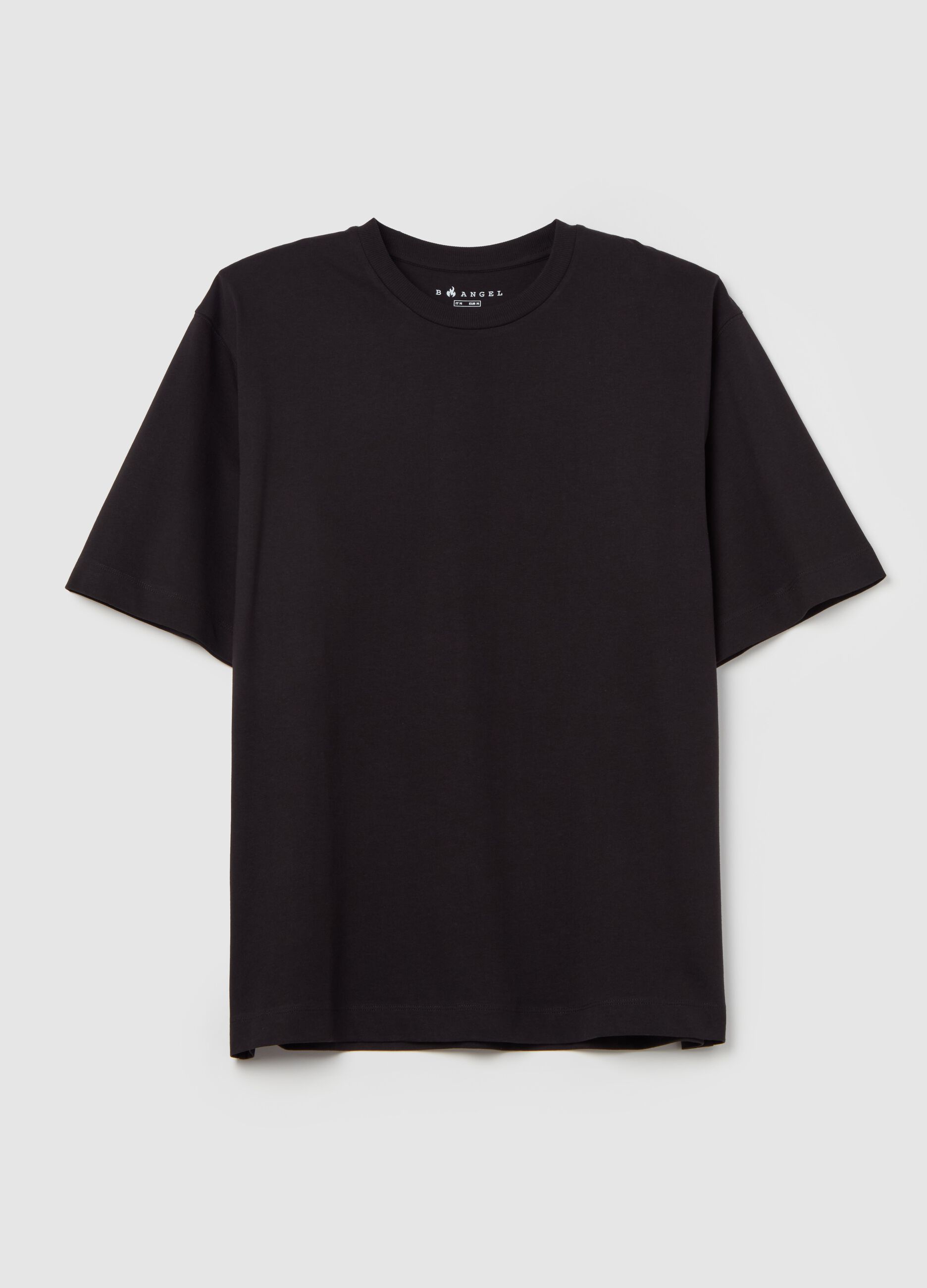 Cotton T-shirt with round neck