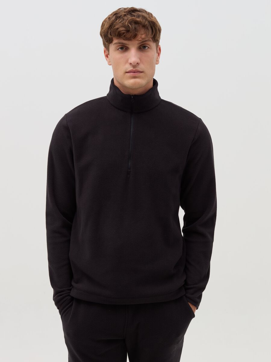 Half-zip sweatshirt in fleece_0