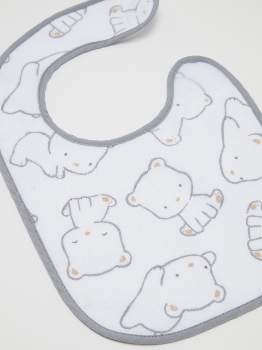 Two-pack bibs with teddy bear and seal print_1