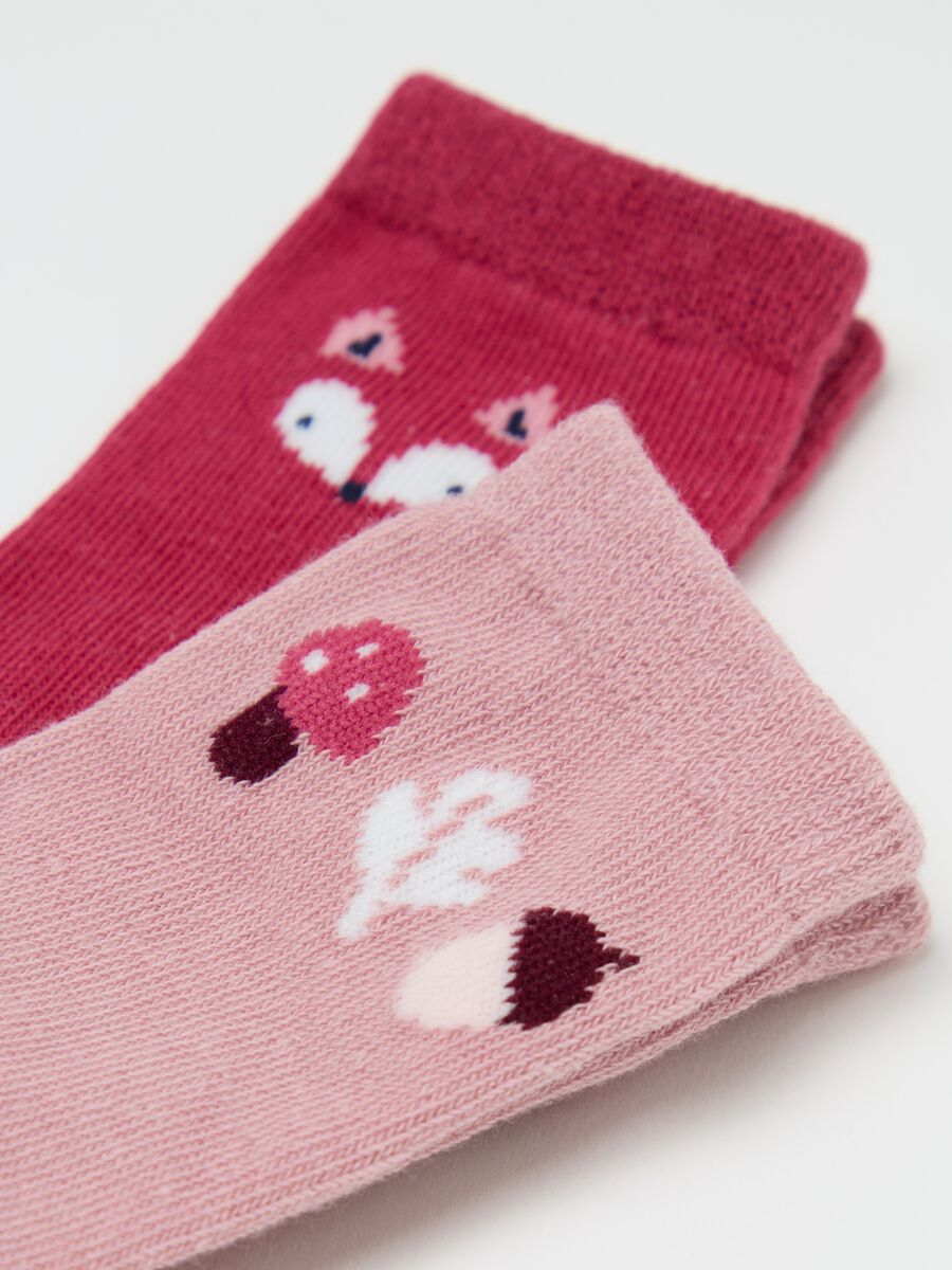 Three-pair pack socks in organic cotton with hearts design_1