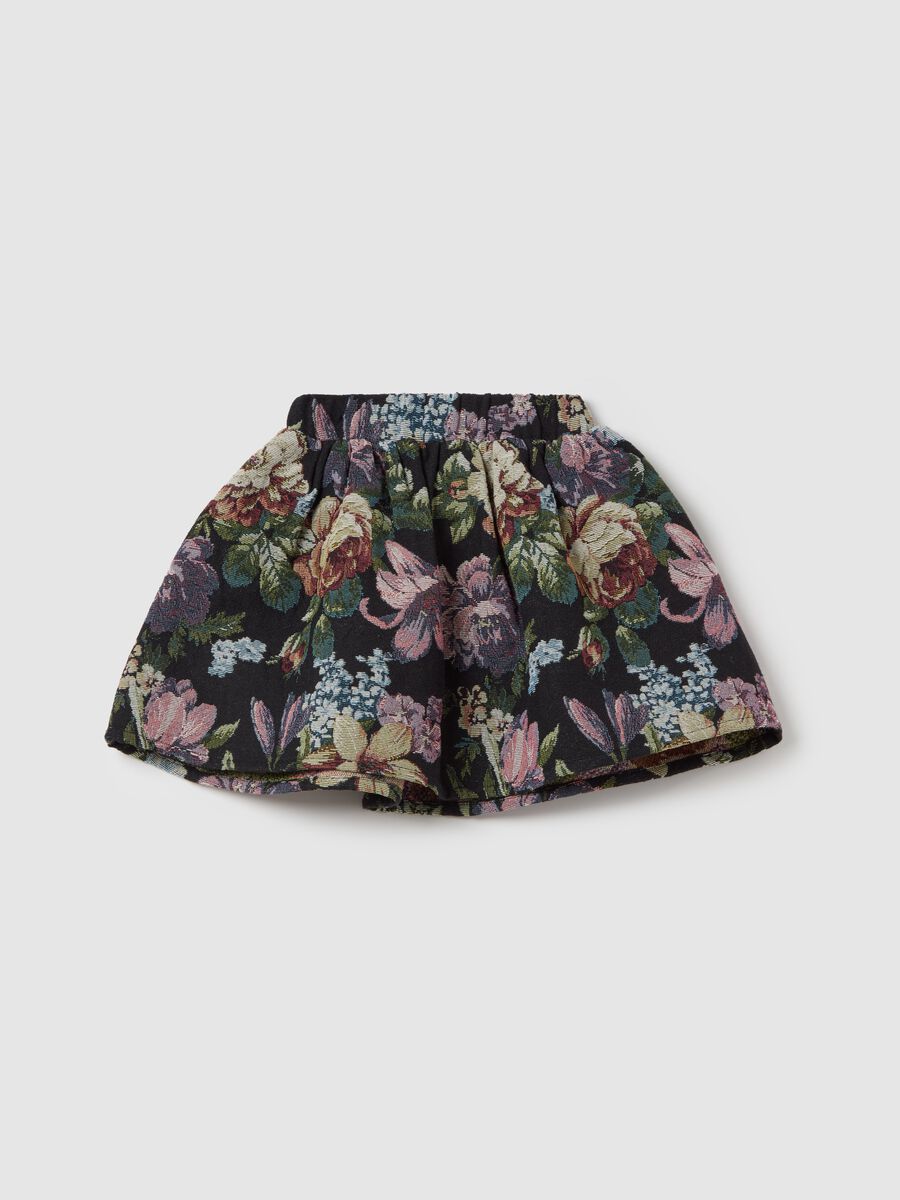 Skirt in floral brocade_1