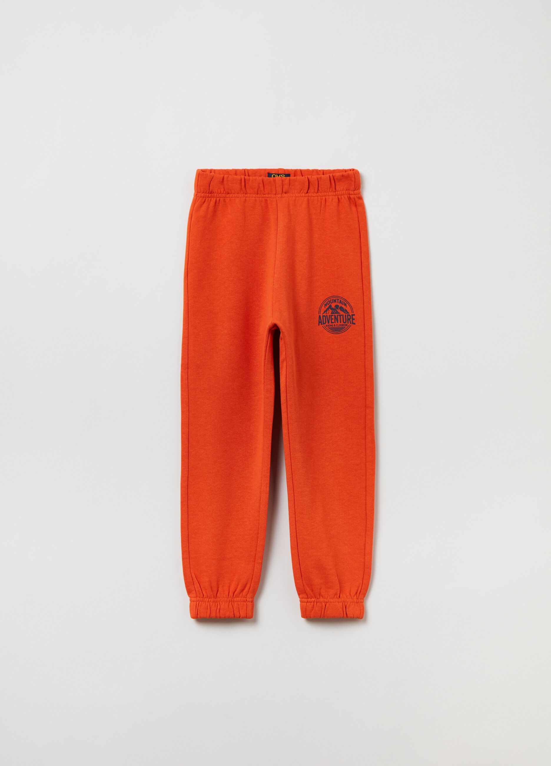 Fleece joggers with elasticated edging