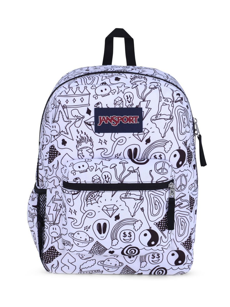 Cross Town backpack with black and white symbols_0