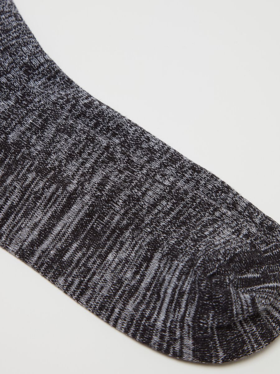 Stretch midi socks with ribbing_1