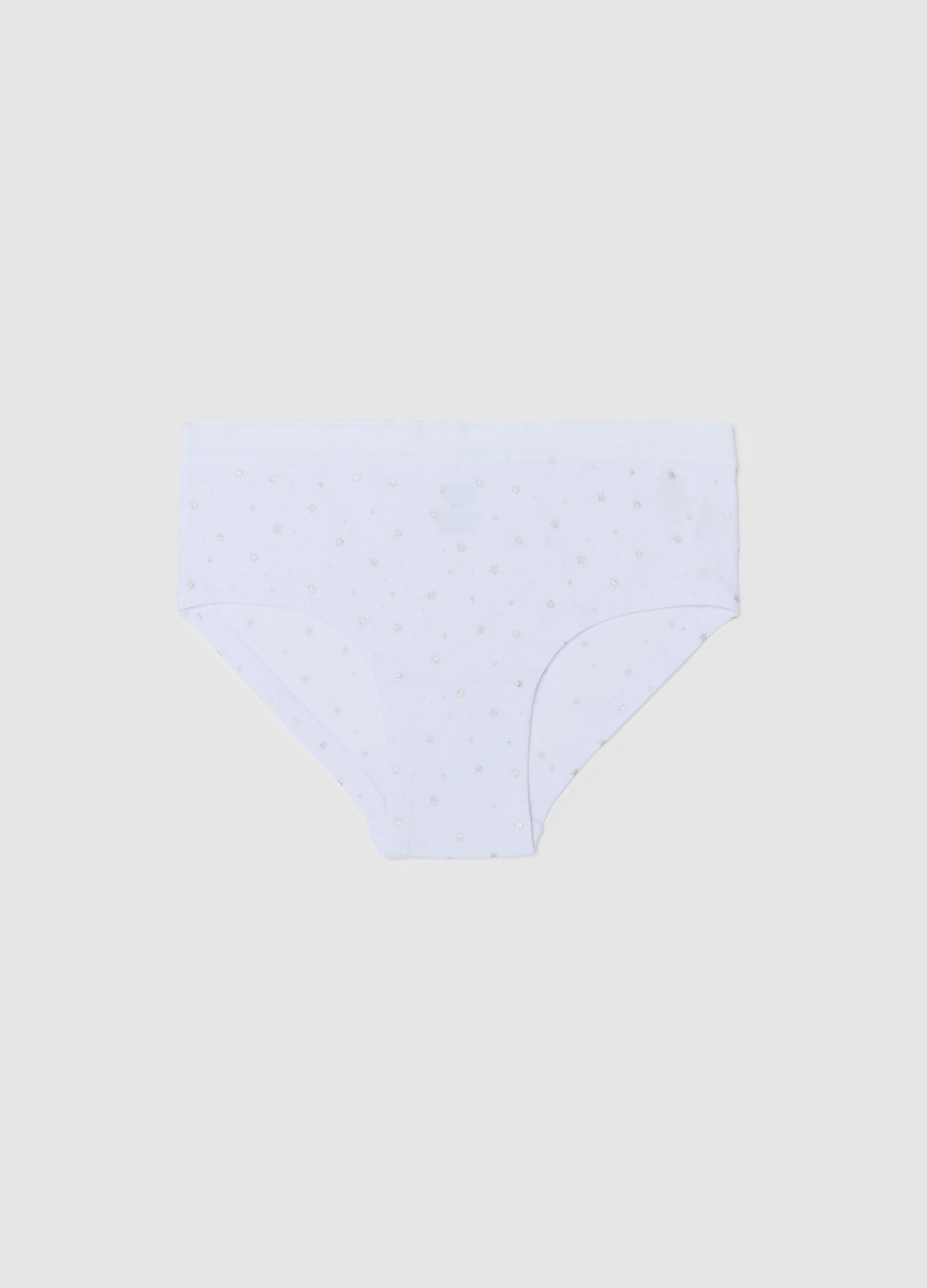 Organic cotton French knickers with glitter