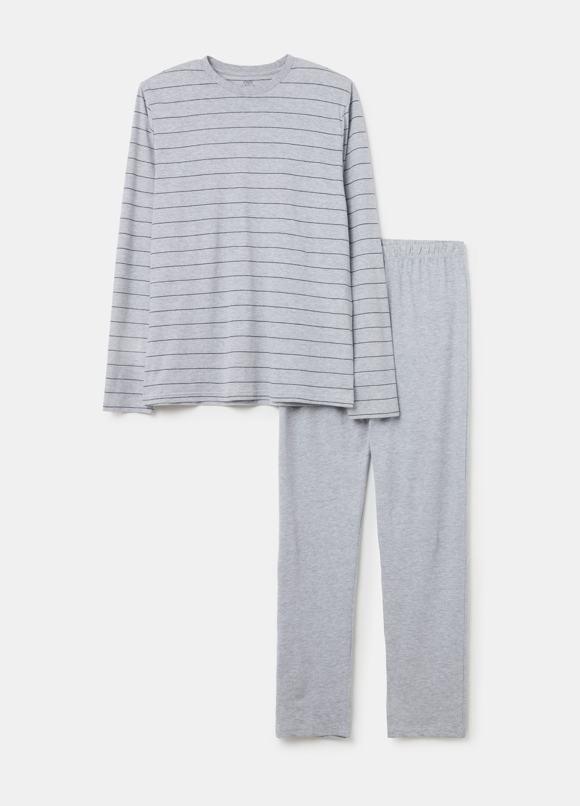 Long pyjamas with striped top