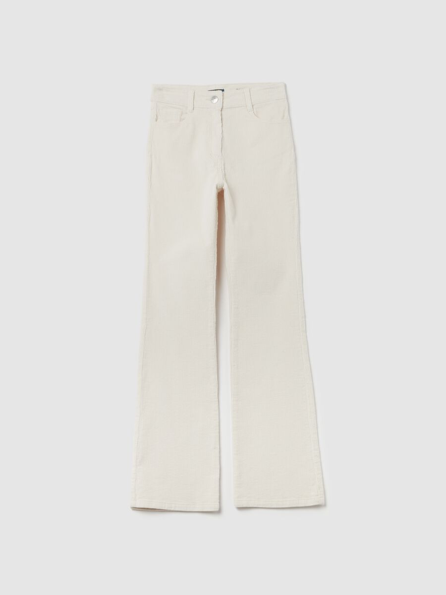 Straight-fit trousers in stretch corduroy_0