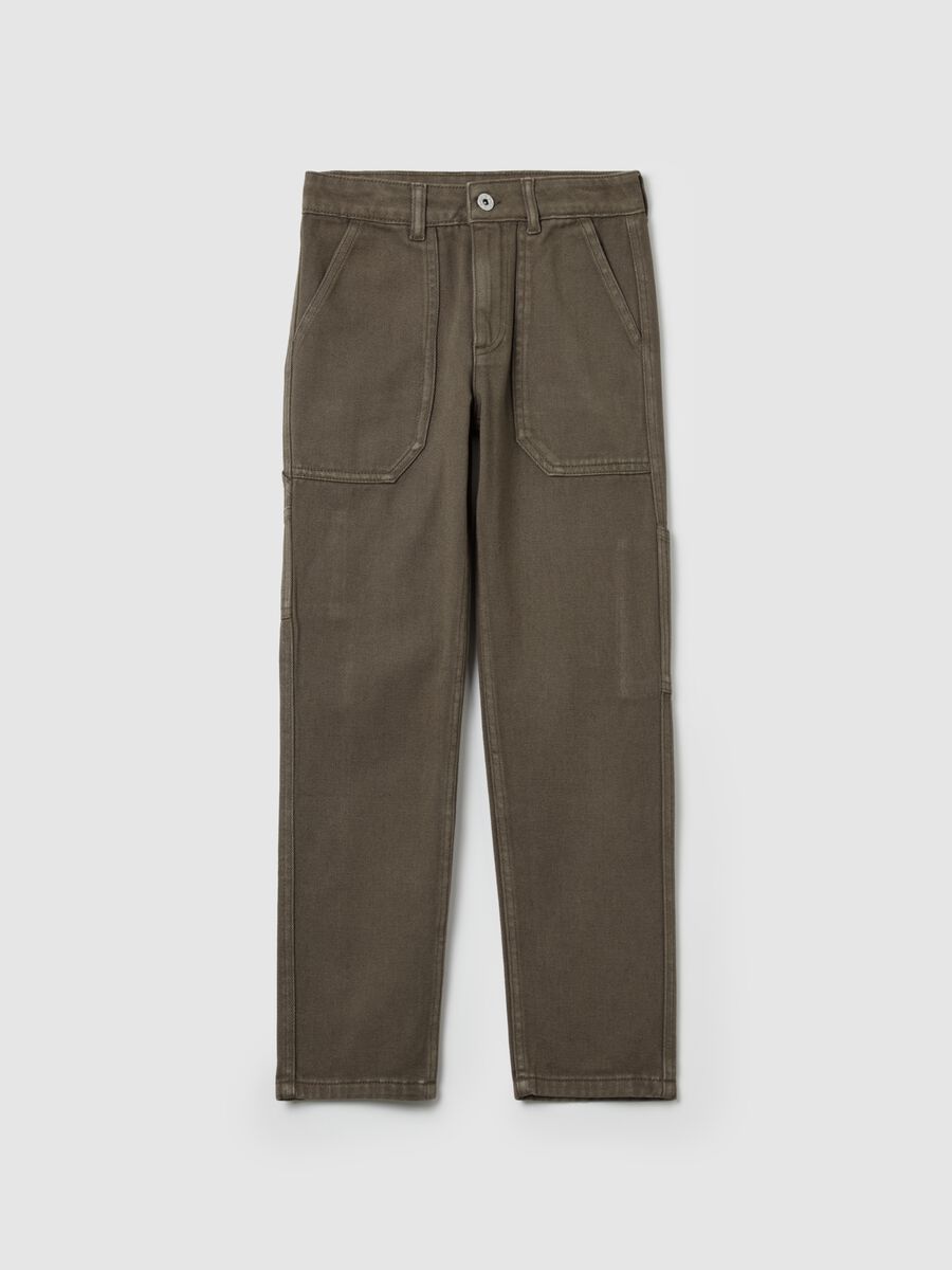 Worker trousers in cotton_0