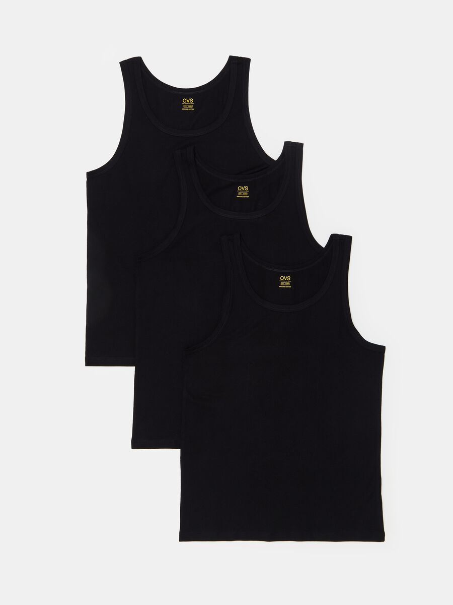 Three-pack racerback vests in organic cotton_4