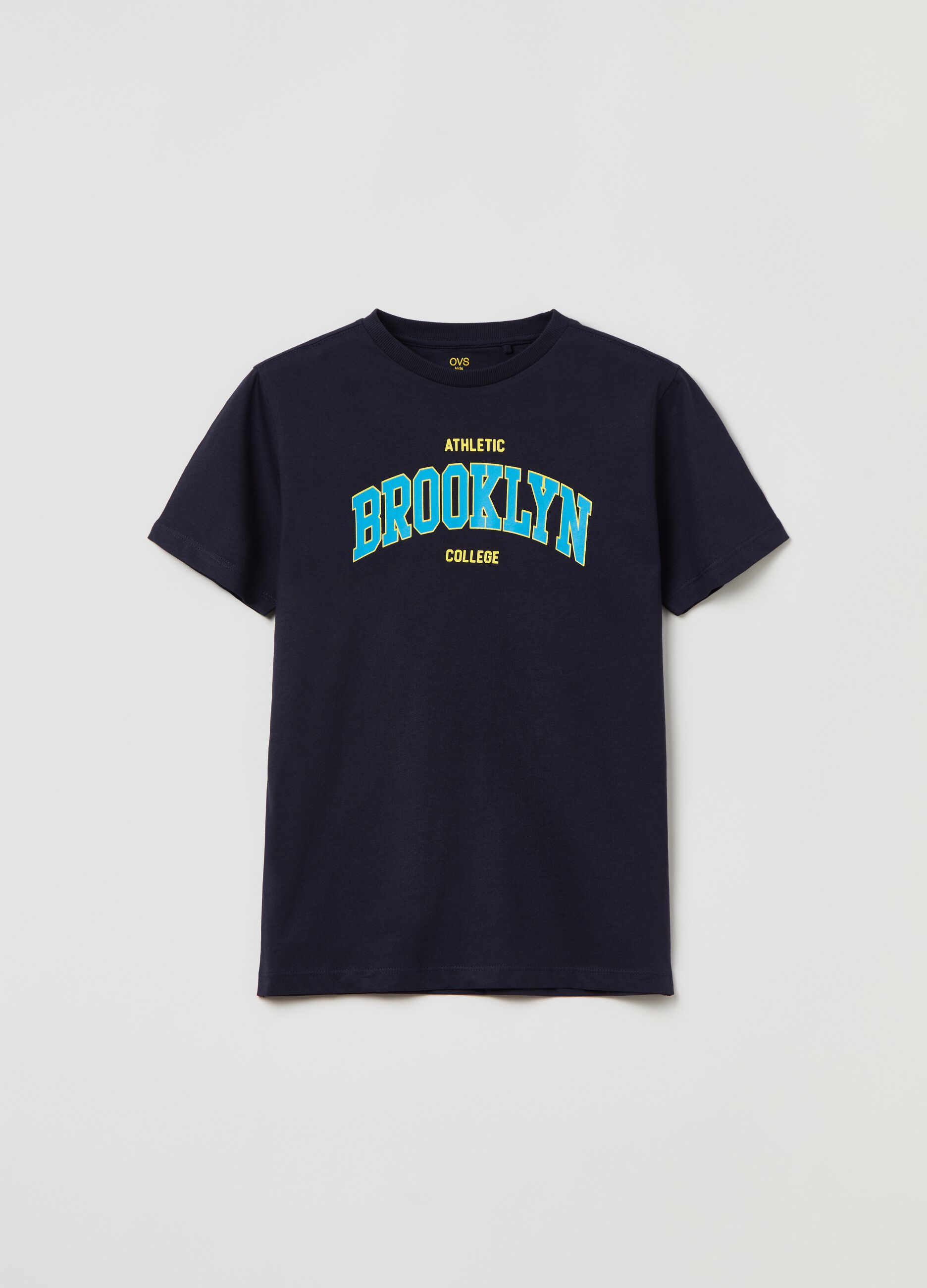 Cotton T-shirt with printed lettering