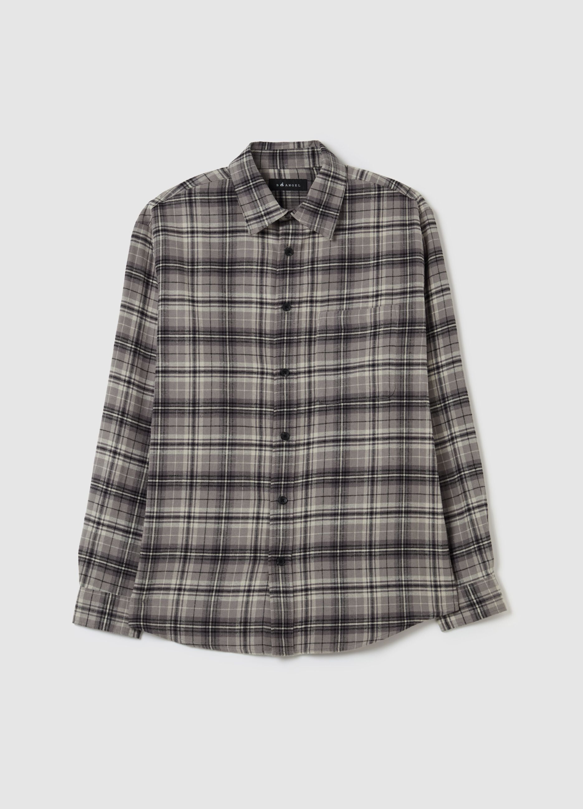 Chequered flannel shirt with pocket