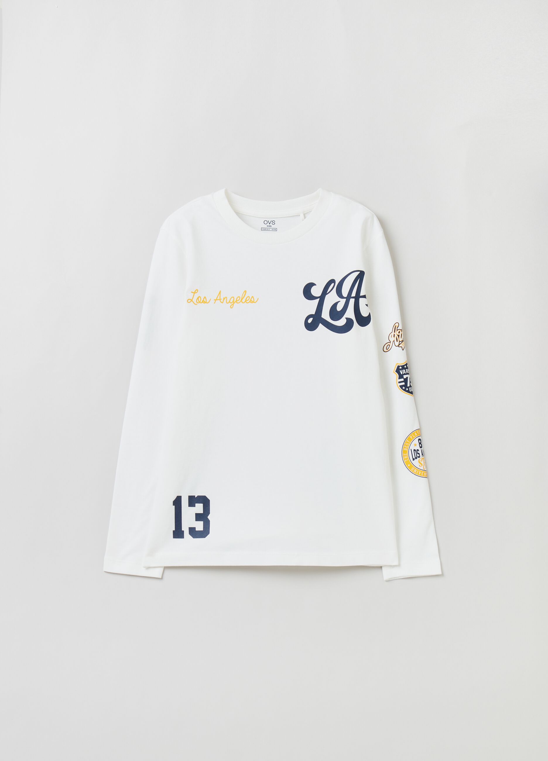 Long-sleeved T-shirt with lettering print