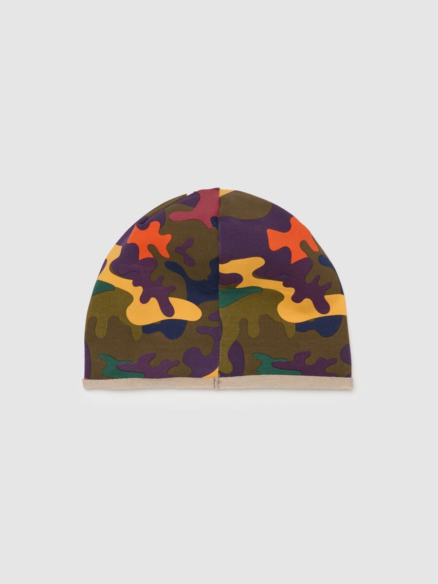 Camouflage hat in French terry_1