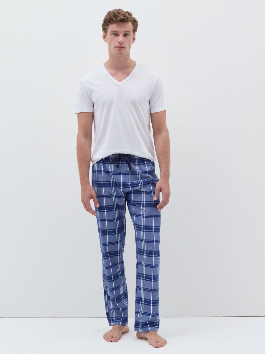 Pyjama trousers in patterned cotton_0