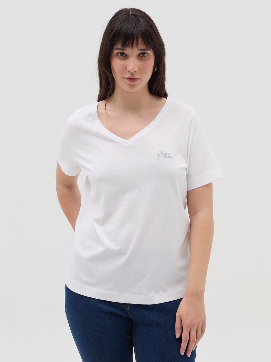 Camiseta con bordado lurex Curvy_1