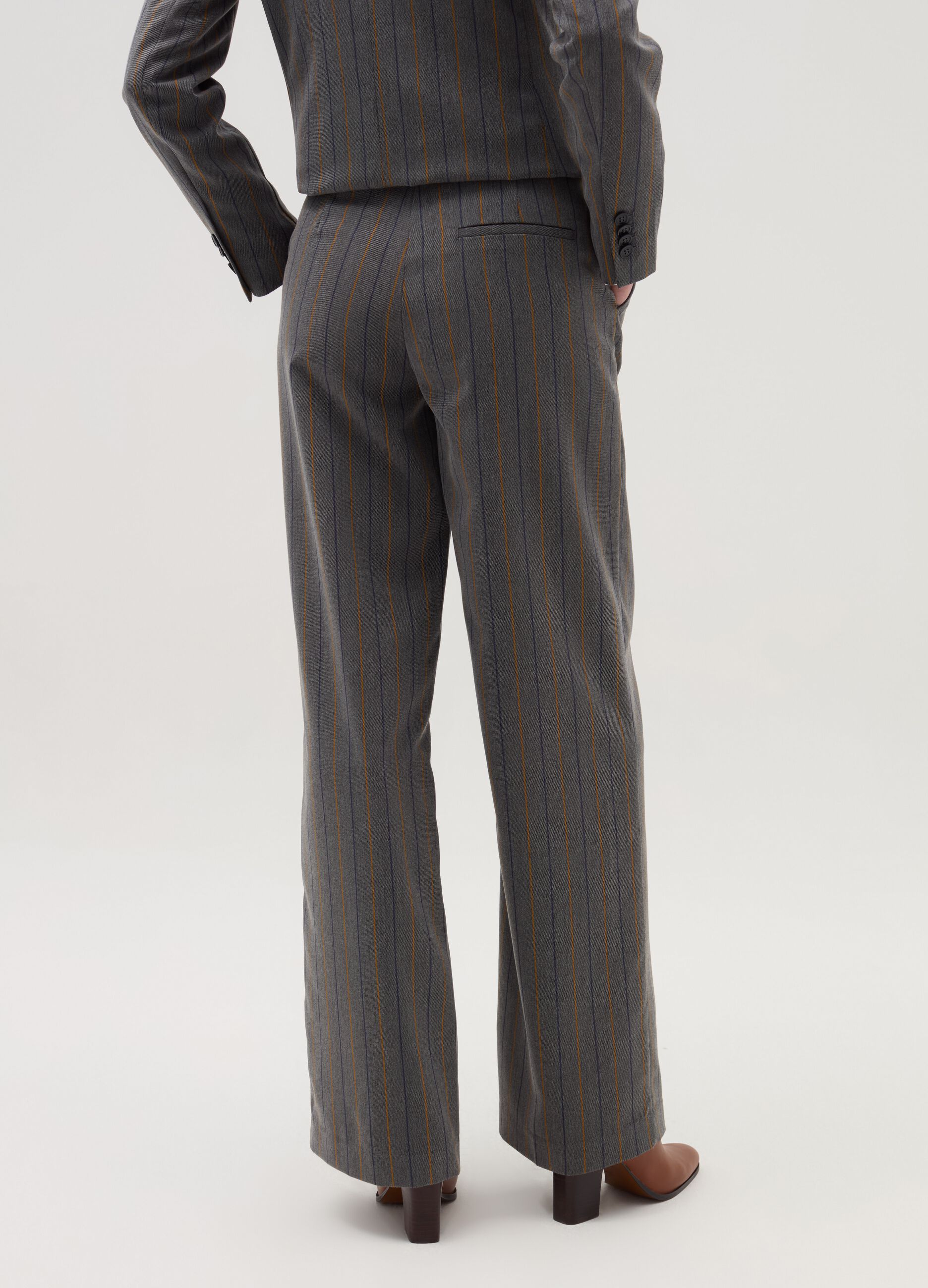 Trousers with striped pattern