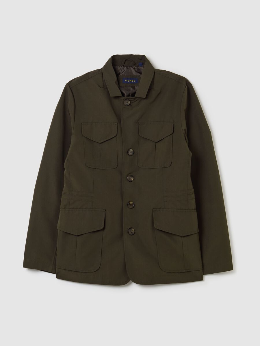 Safari jacket with collar_0