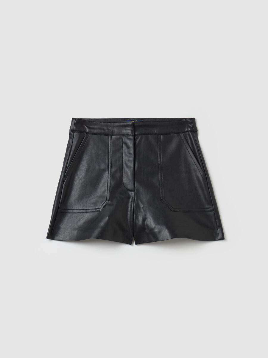 Shiny fabric shorts_0