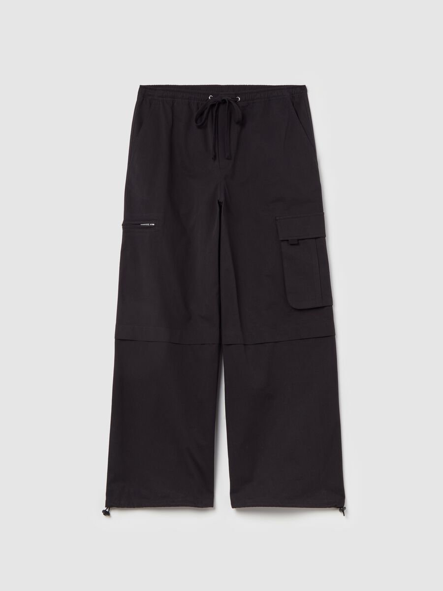 Cotton cargo parachute trousers_4