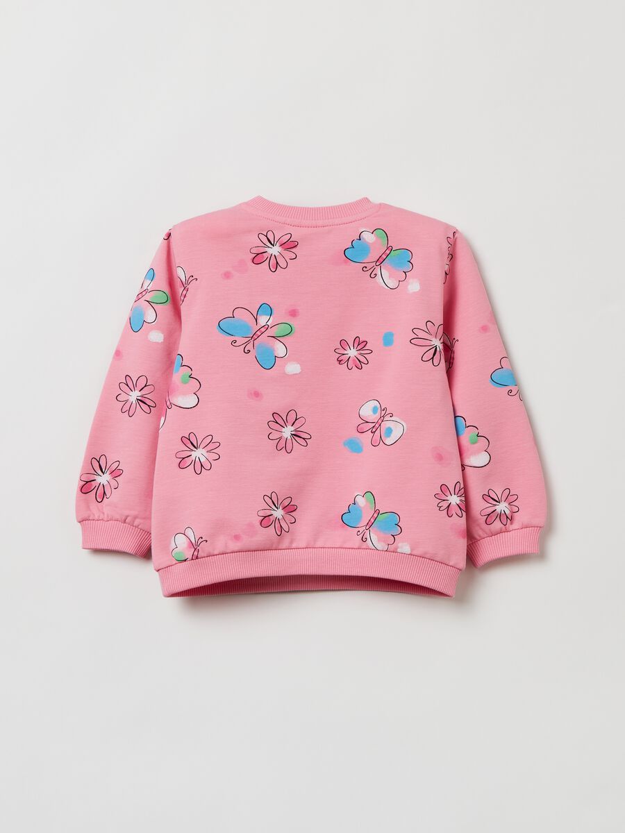 French terry sweatshirt with butterfly print_2