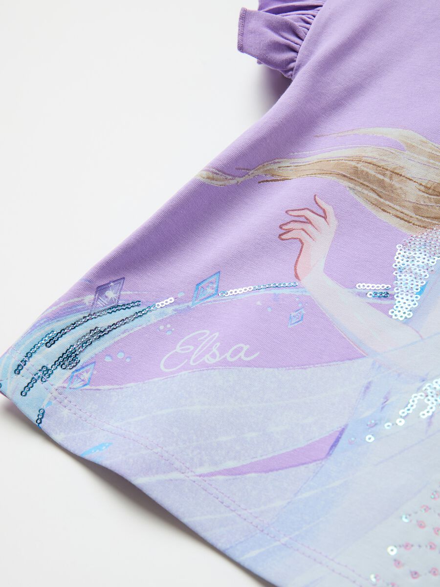 T-shirt with sequins and Elsa print_3