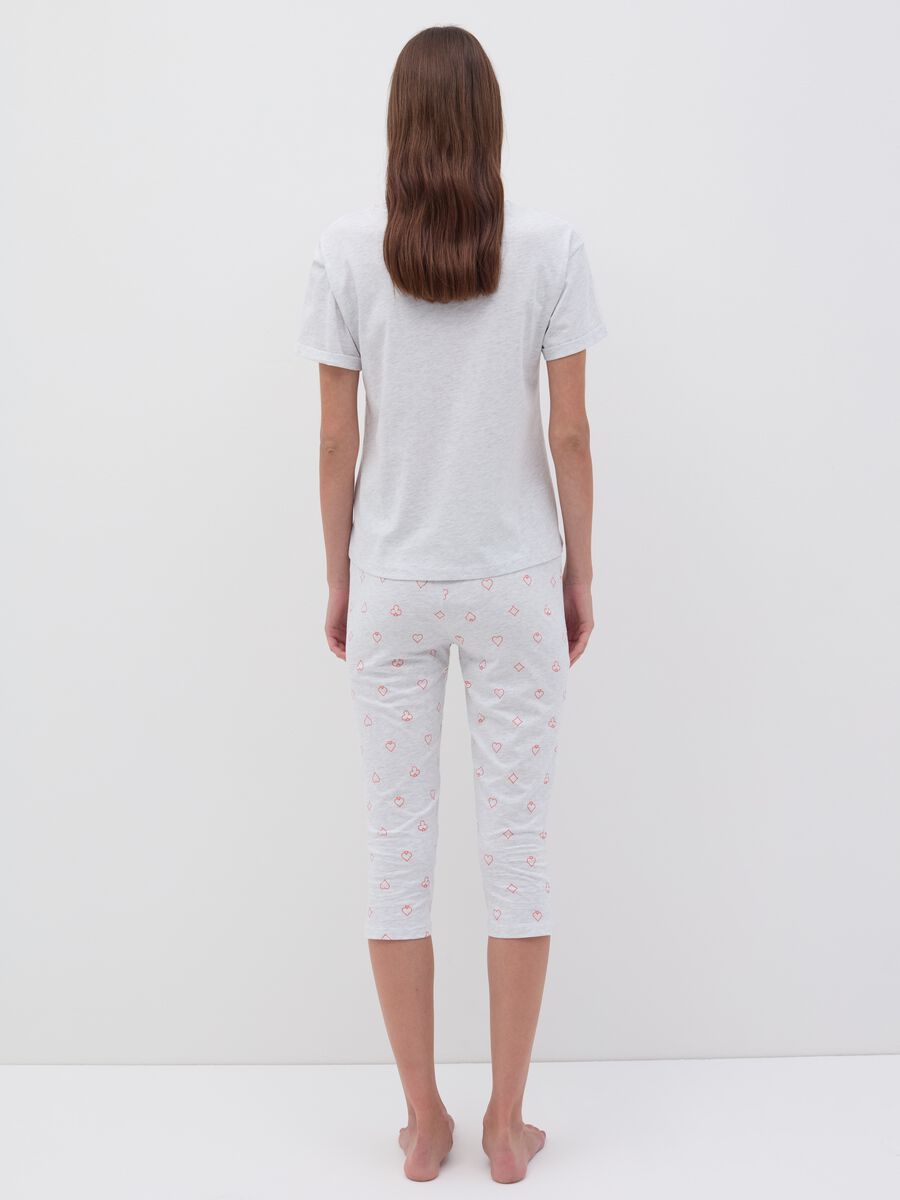 Pyjamas with capri trousers and print_3