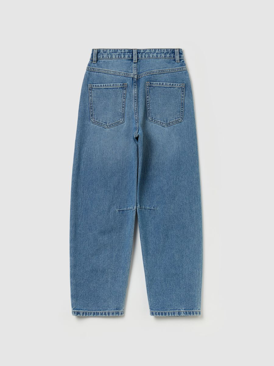 Balloon-fit jeans with fading_4