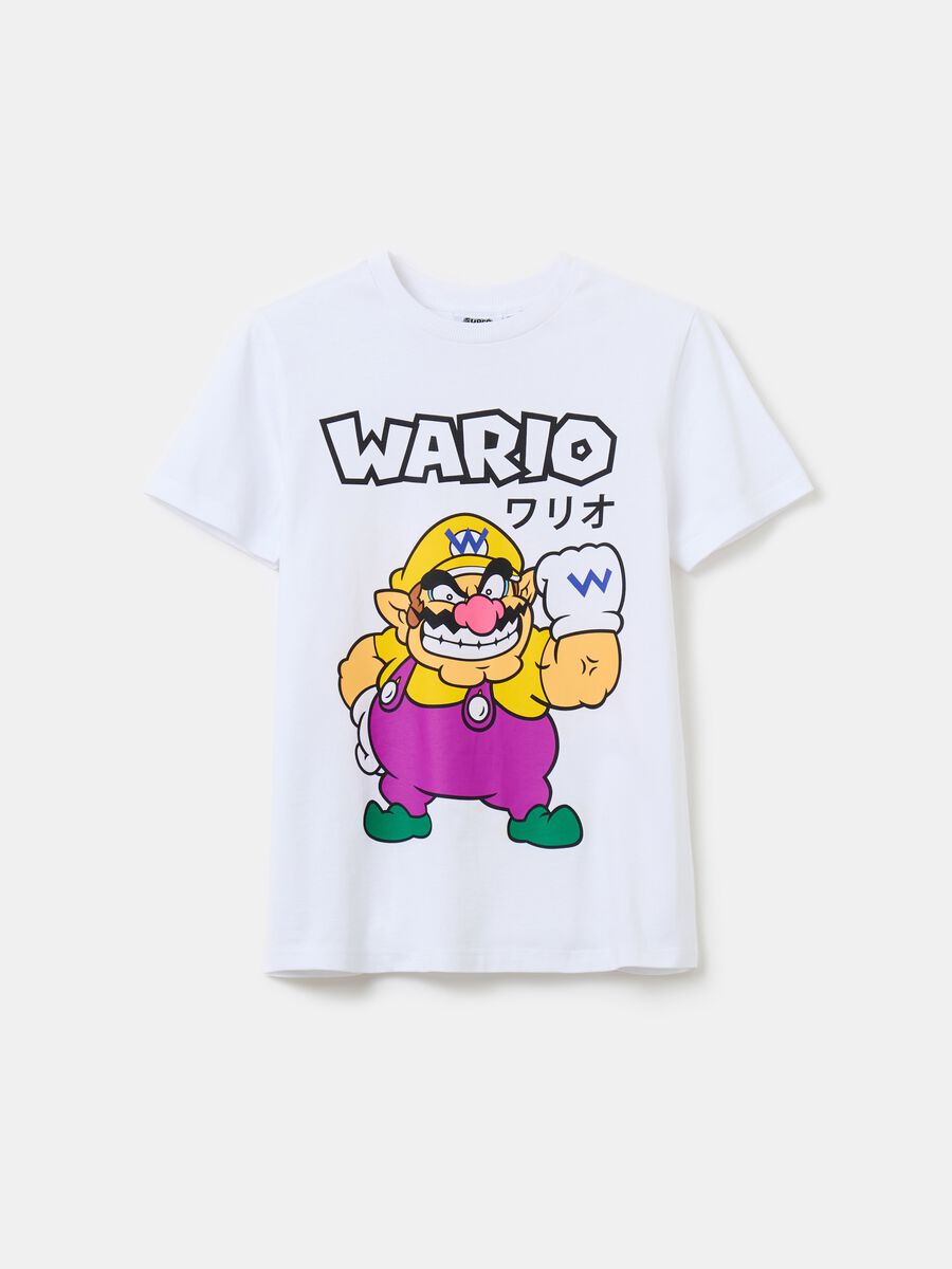 Cotton T-shirt with Wario print_0