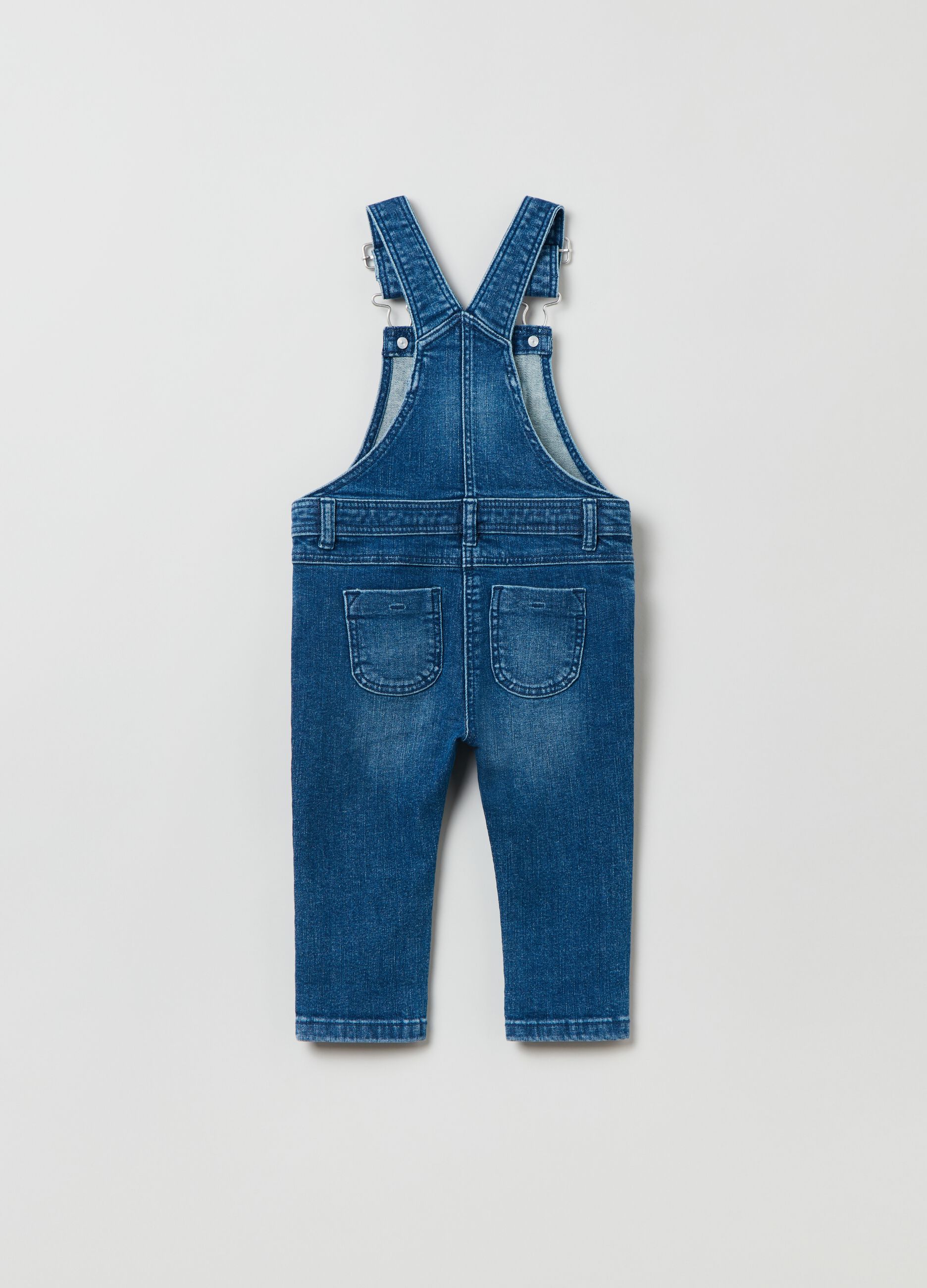 Denim dungarees with sequins