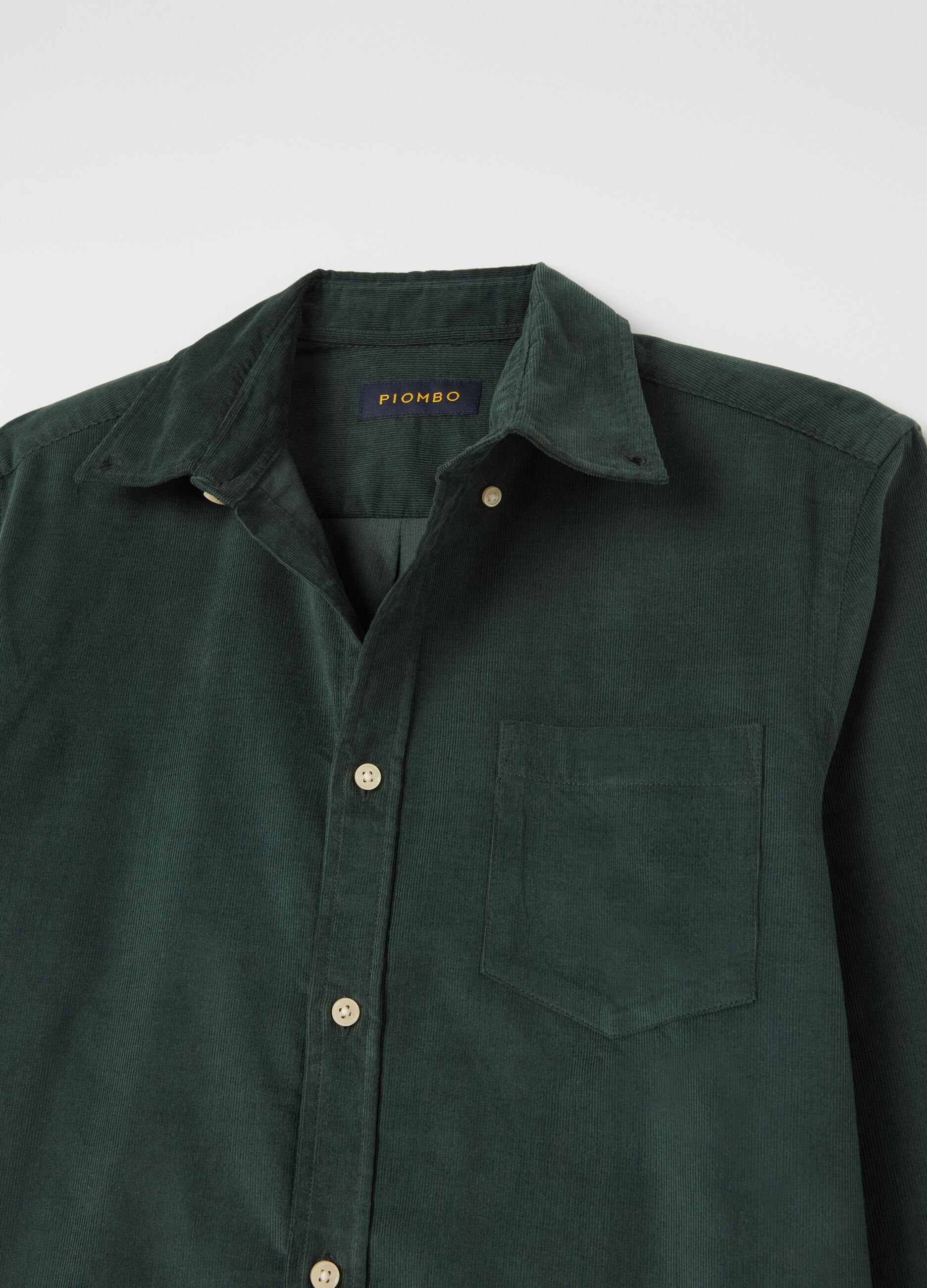 Camicia in corduroy colletto button-down