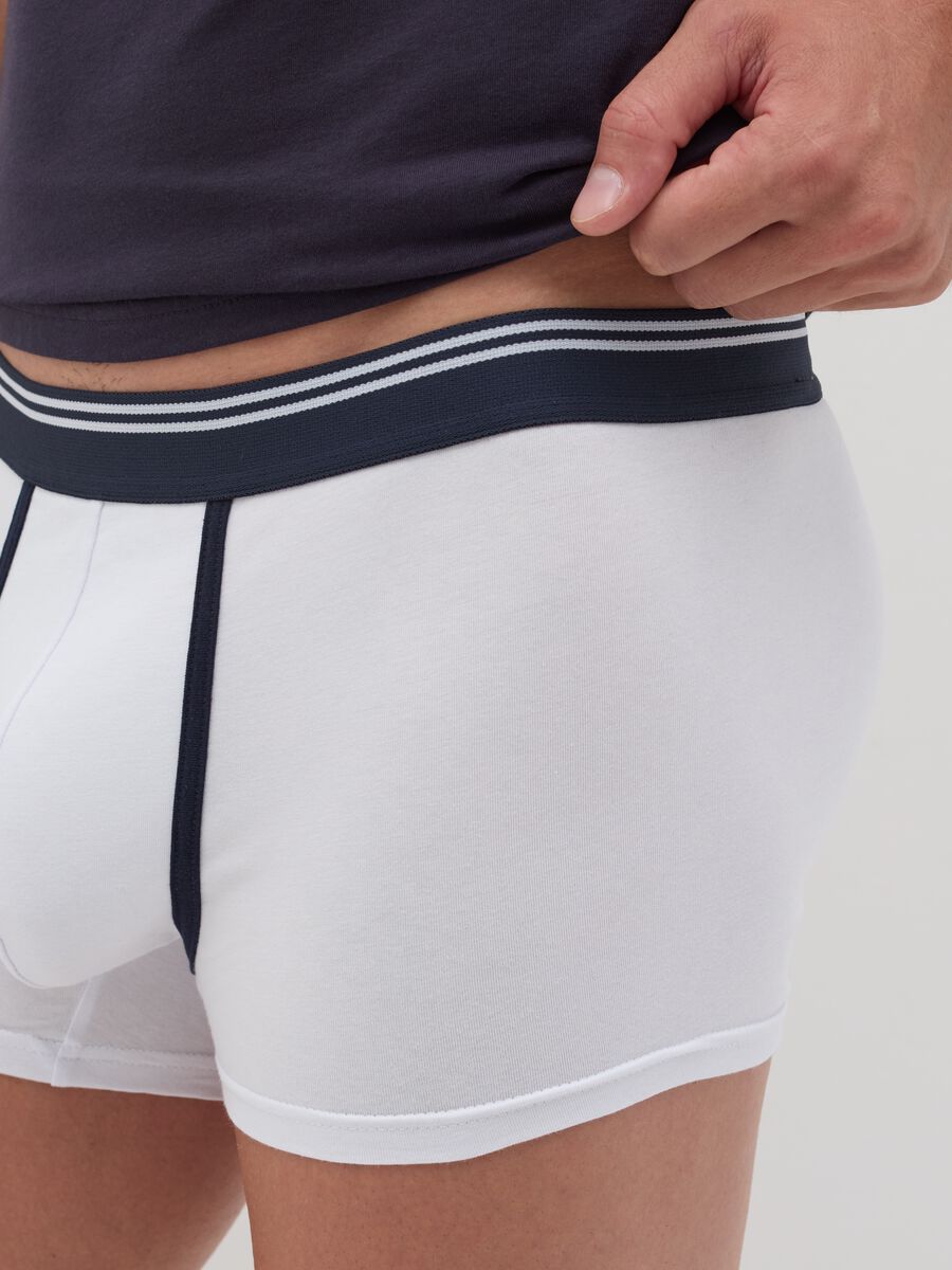 Three-pack boxer shorts in stretch organic cotton with striped edging_4